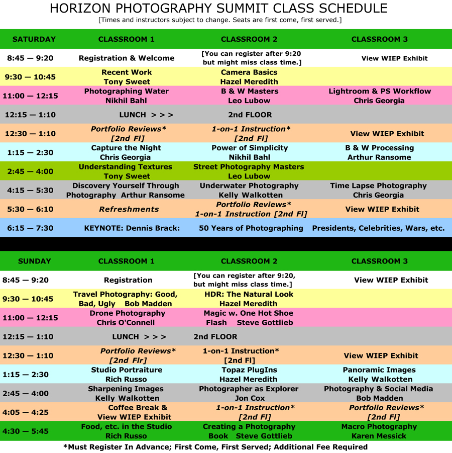 Summit Schedule 2016